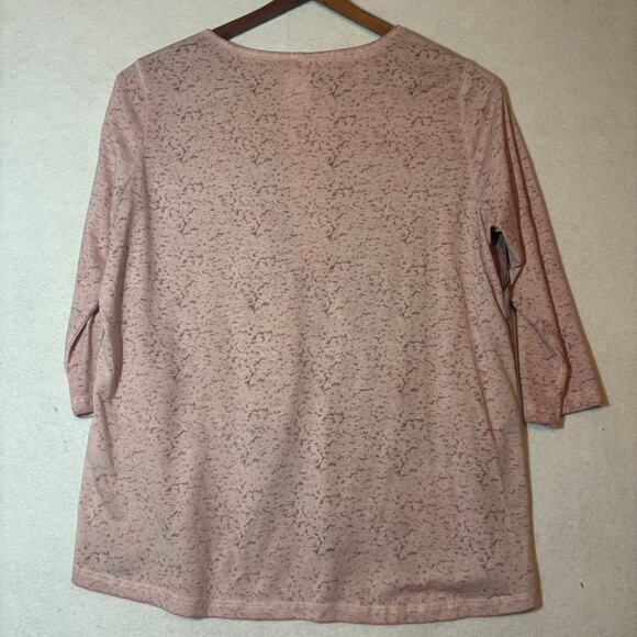 Alessa W. Collection Pink Top Women's Size 14 Script Polyester Blend - Picture 2 of 8